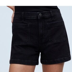 Madewell Black Emmett Denim Shorts